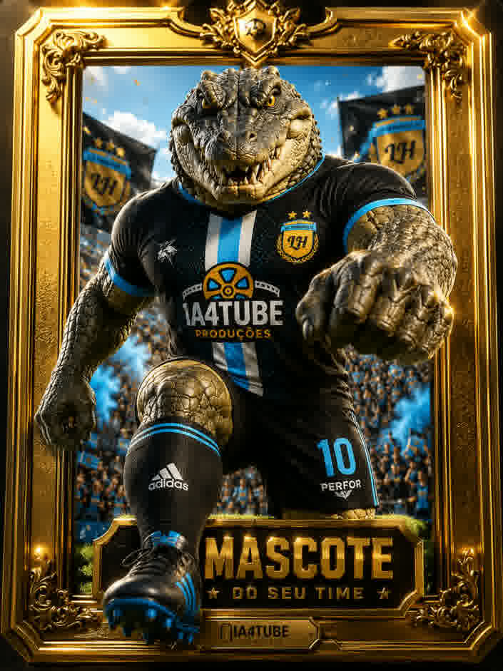 Mascote com uniforme